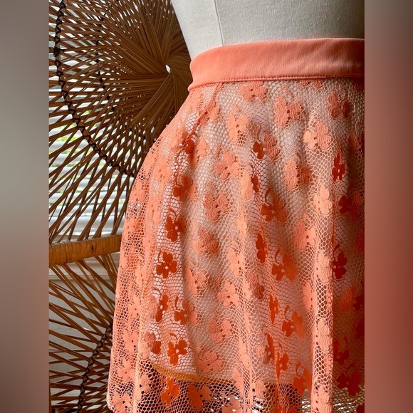 ✨ 🧡 Lovely Sheer Lace handmade Vintage 50s Apron - Picture 2 of 2